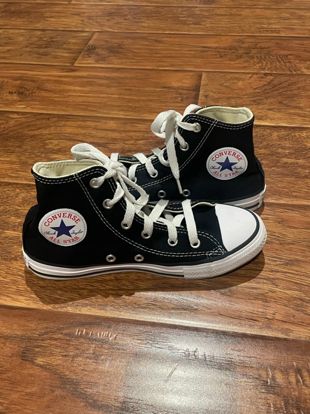 Converse Black and White Kids High-Top Canvas Sneakers